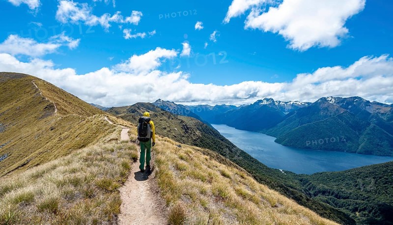 Hiker on trail