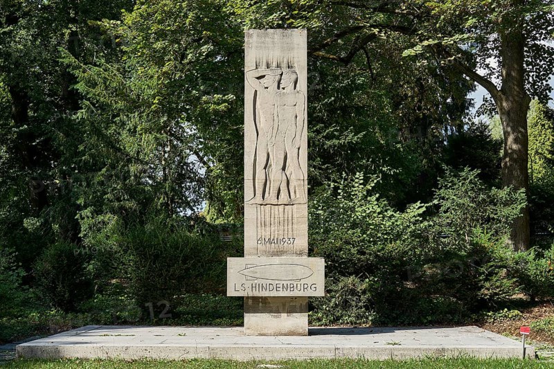 Memorial to the accident of airship Hindenburg in Lakehurst