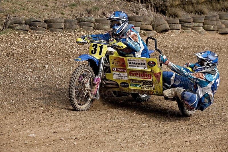 Motorcycle team at a motocross race