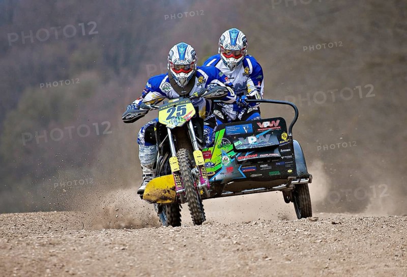 Motorcycle team at a motocross race