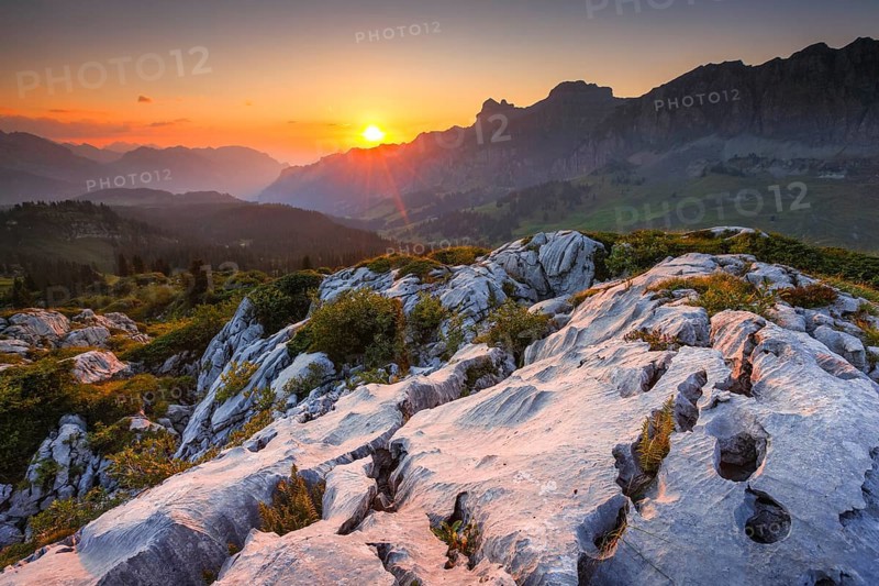 Karst landscape at the Pragelpass