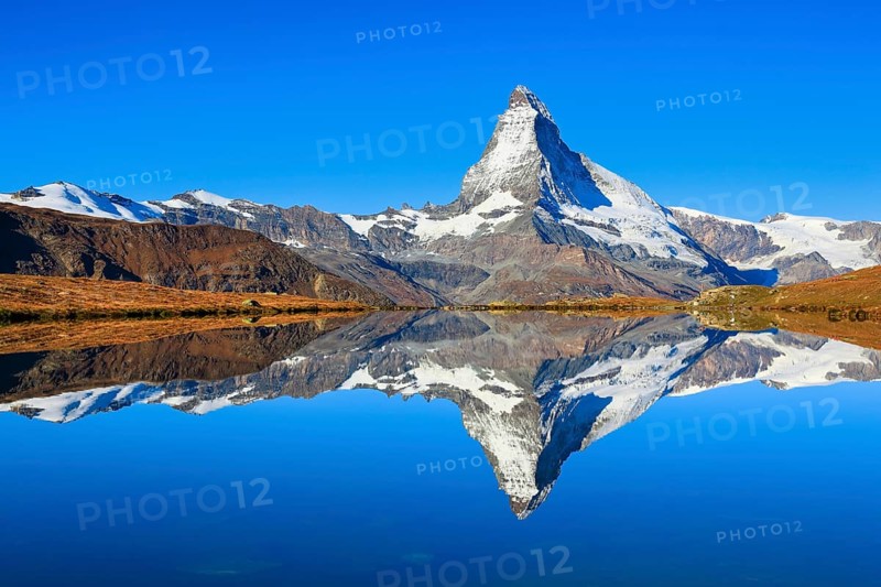 Matterhorn and mountain lake