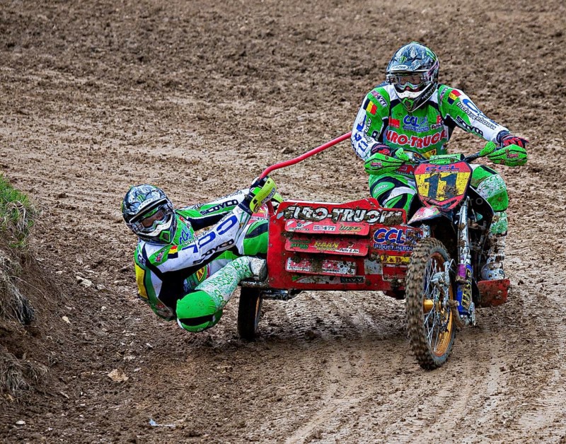 Motorcycle team at a motocross race