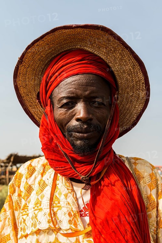 Portrait of a friendly Peul man