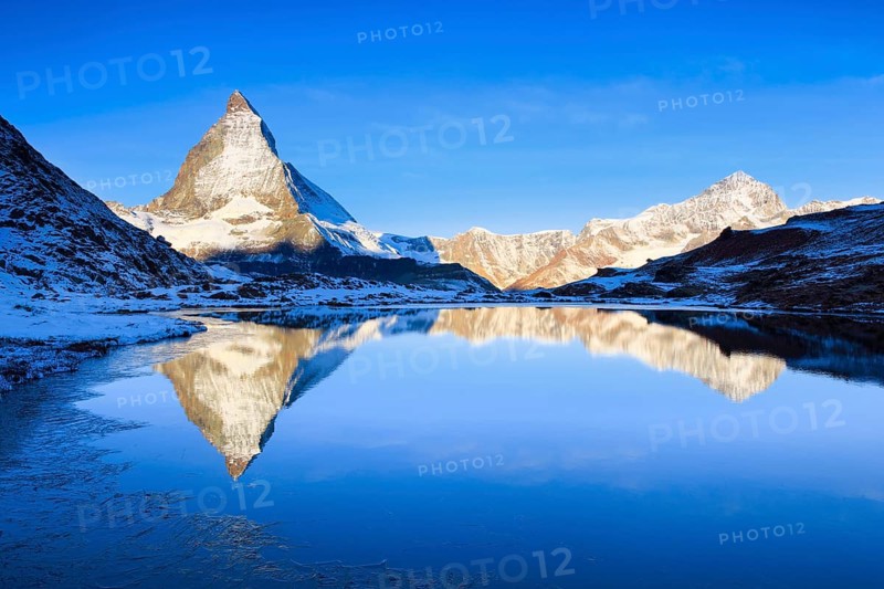 Matterhorn and mountain lake