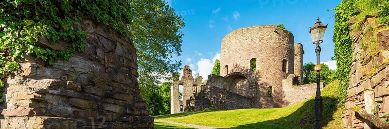 Castle ruin Krukenburg in Bad Karlshafen-Helmarshausen
