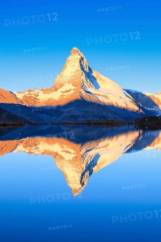 Matterhorn and mountain lake