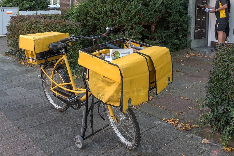 Postal bike of a postman