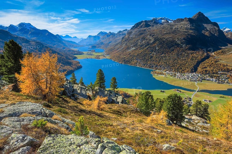 Lake Silvaplana and Lake Sils