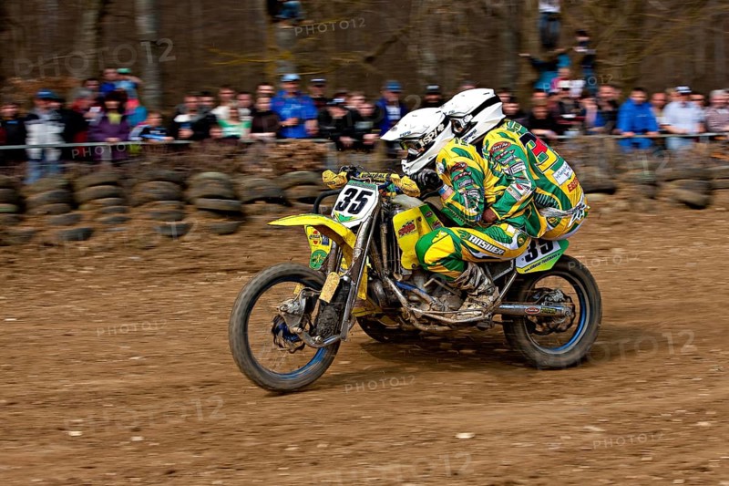 Motorcycle team at a motocross race