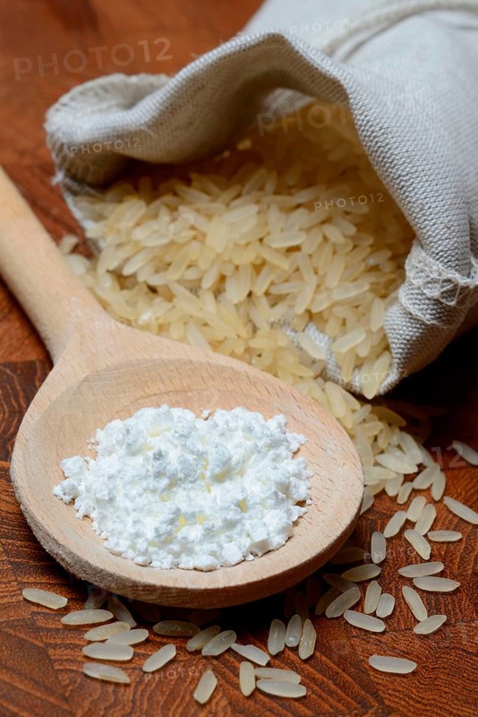 Rice grains and rice starch