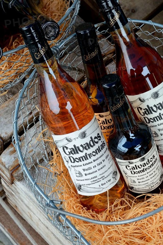 Bottles of calvados