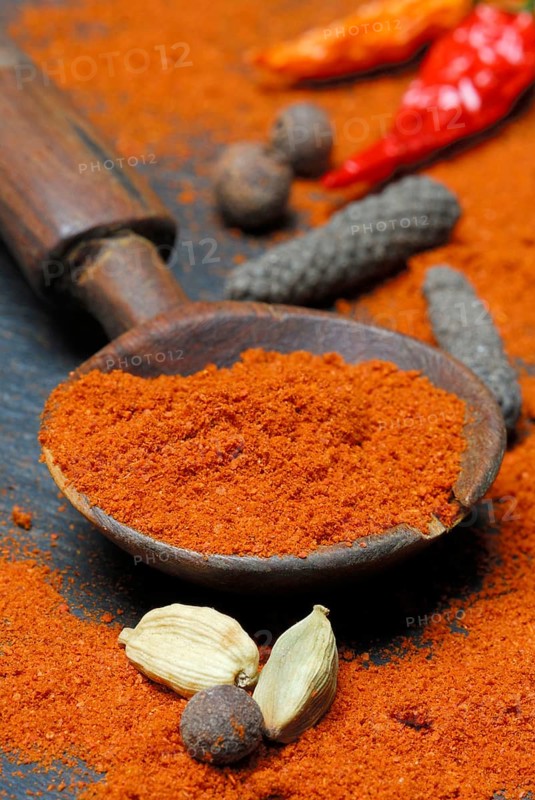 Powder in a wooden spoon