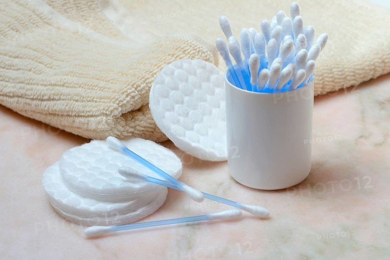Cotton swabs and cotton pads