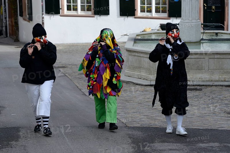 Fasnacht group with piccolos