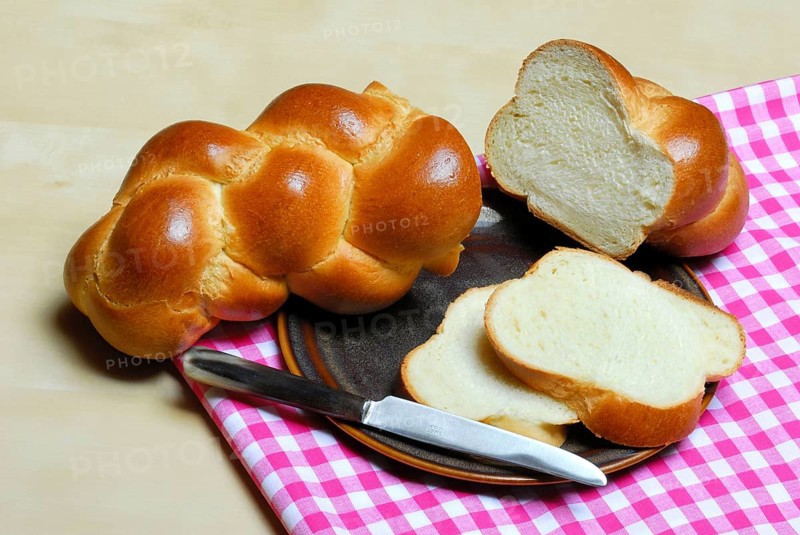 Butter plait on plate