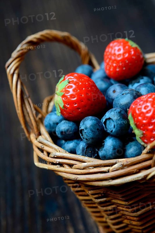 Strawberries and blueberries