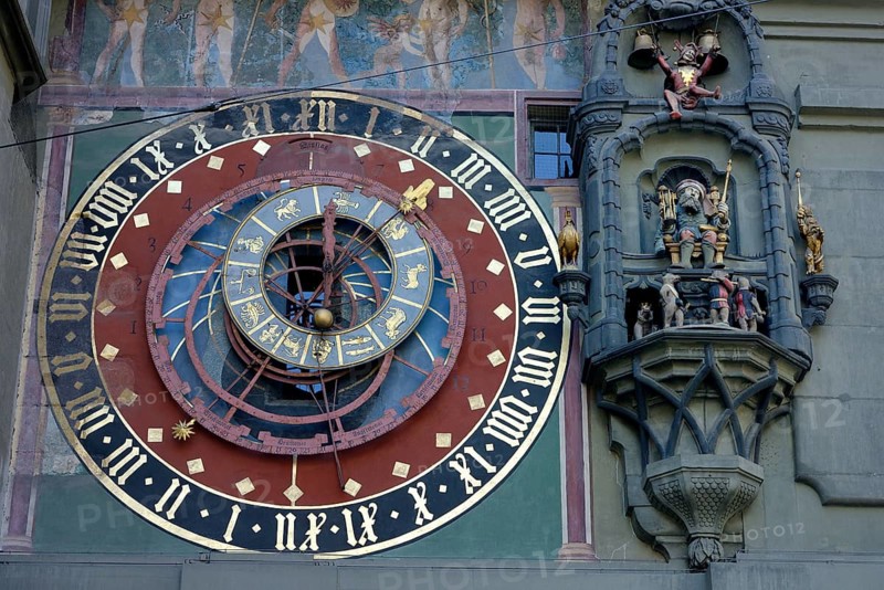 Tower clock at the time bell tower