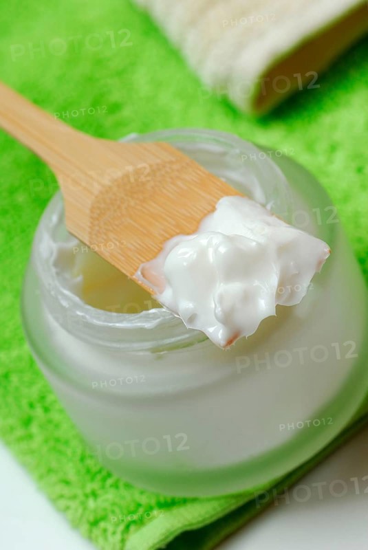 Face cream on spatula