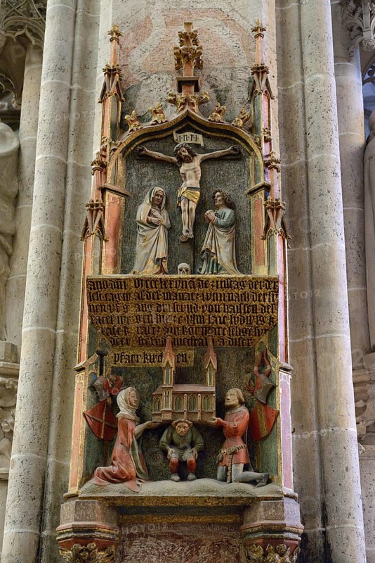 Foundation stone relief in Ulm Cathedral