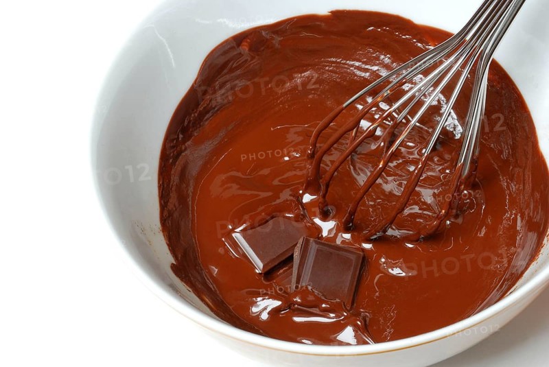 Melted dark chocolate