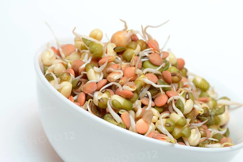Mixed sprouts of lentils