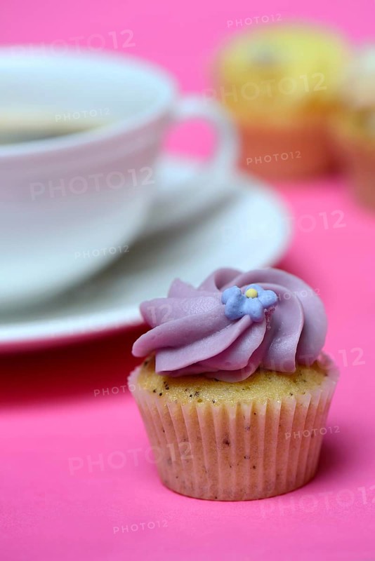 Mini cupcake and coffee cup