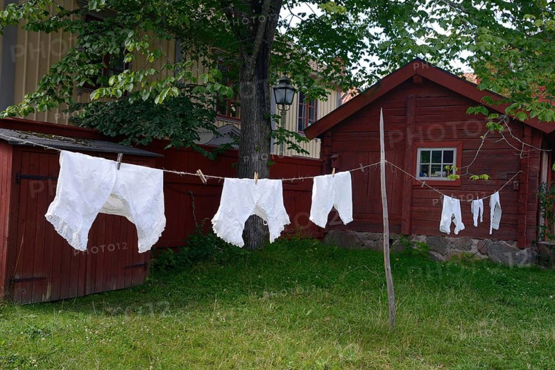 Laundry on a line