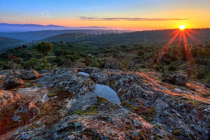 Typical landscape in the Sierra de Andujar National Park