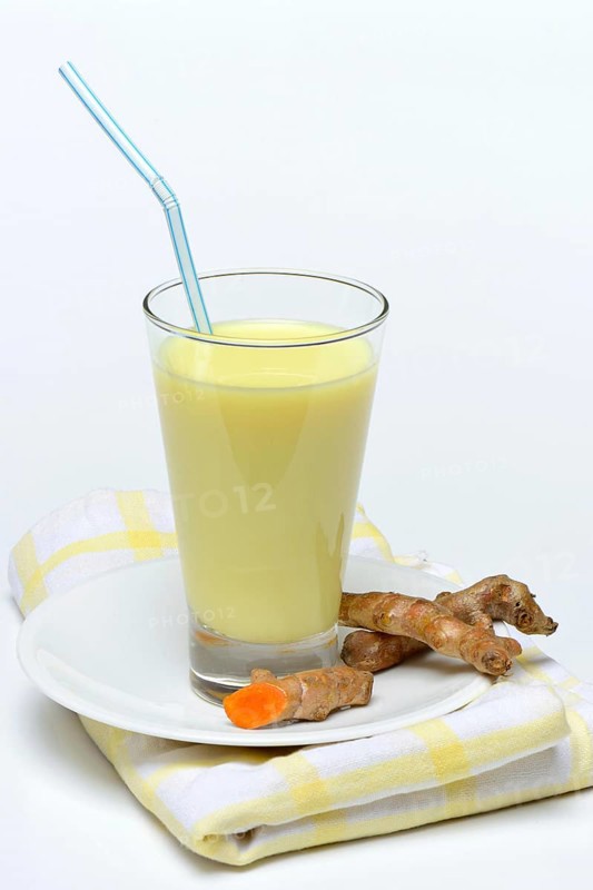 Turmeric-milk in glass