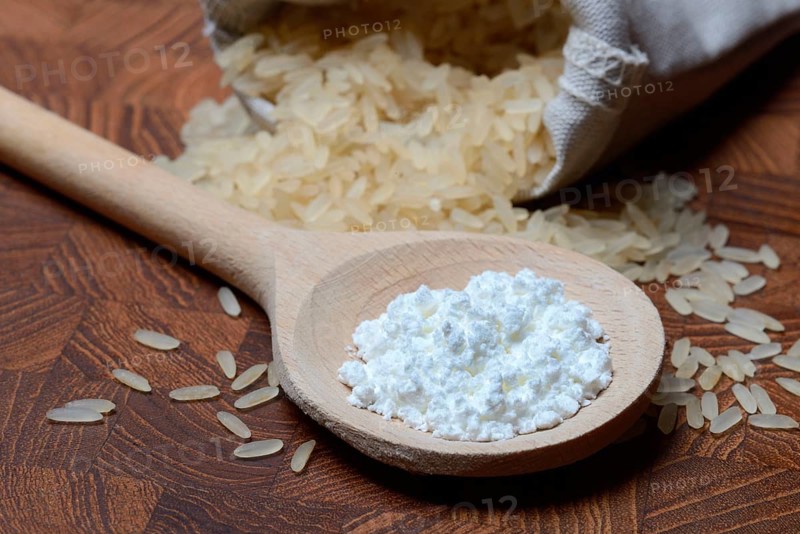 Rice grains and rice starch