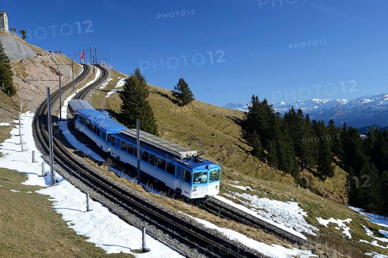 Mountain railway on Rigi-Kulm
