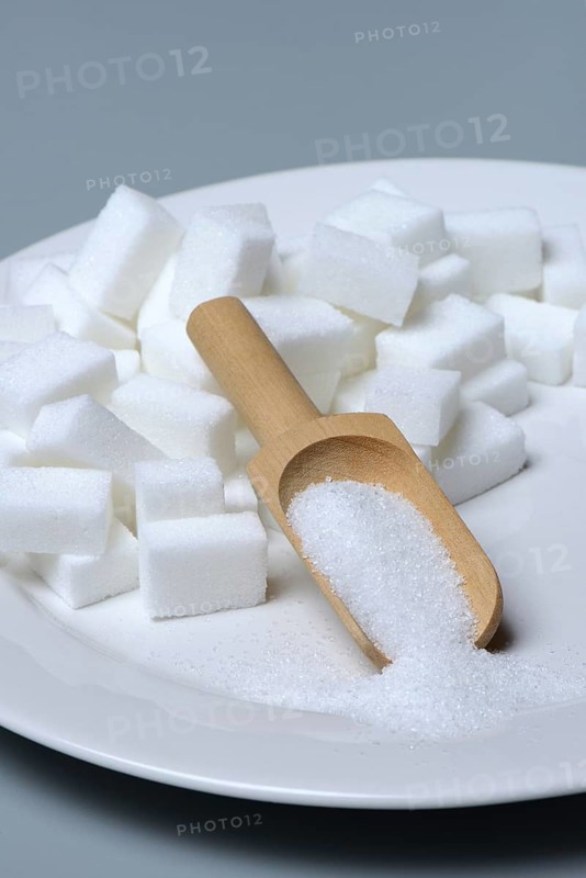 Sugar cubes on plate