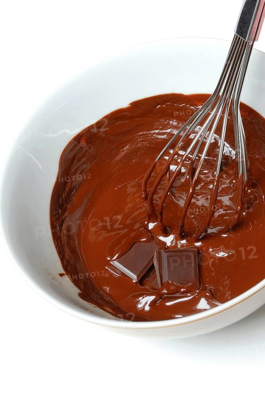 Melted dark chocolate