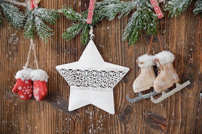 Natural Advent decoration with star