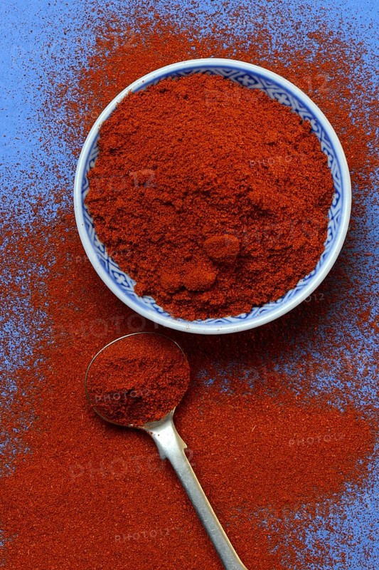 Paprika powder bowl and spoon