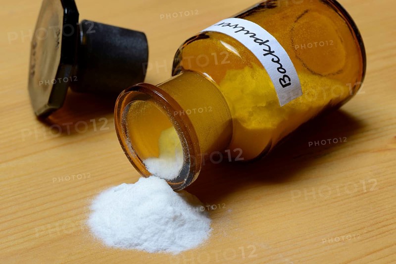 Soda powder in bottle