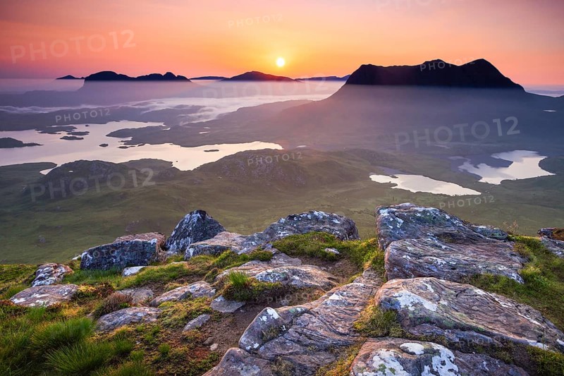 View of Suilven and Cul Mor