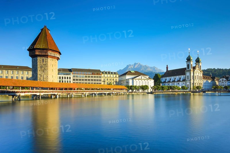Chapel Bridge with Pilatus