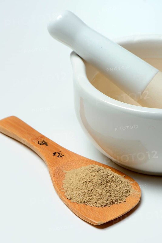 Healing earth powder with grating bowl
