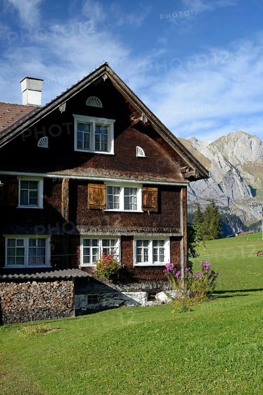 Farmhouse with wooden shingles