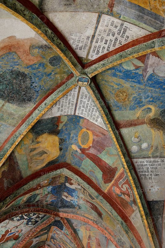 Cloister in the cathedral with wall paintings