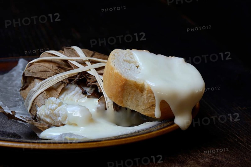 Banon goat cheese wrapped in chestnut leaves