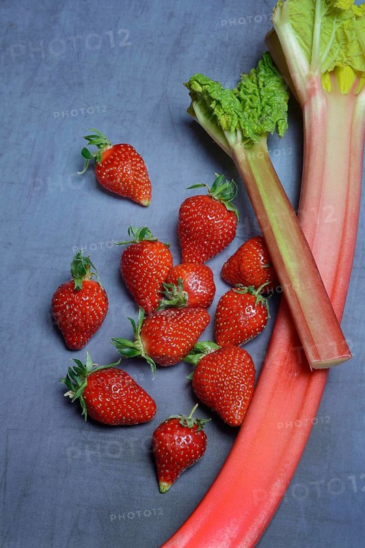 Strawberries and rhubarb