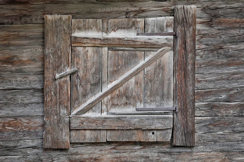 Wooden barn door