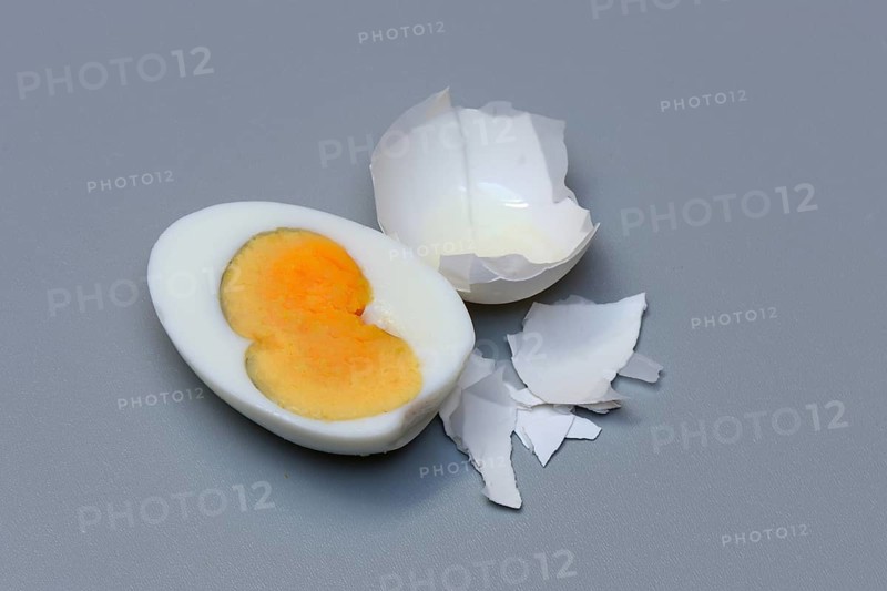 Boiled hen's egg with double yolk