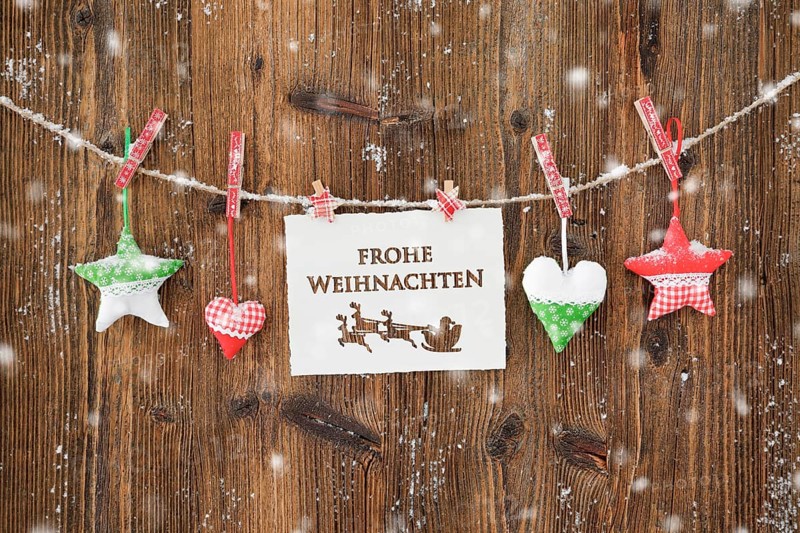 Natural Advent Decoration Merry Christmas