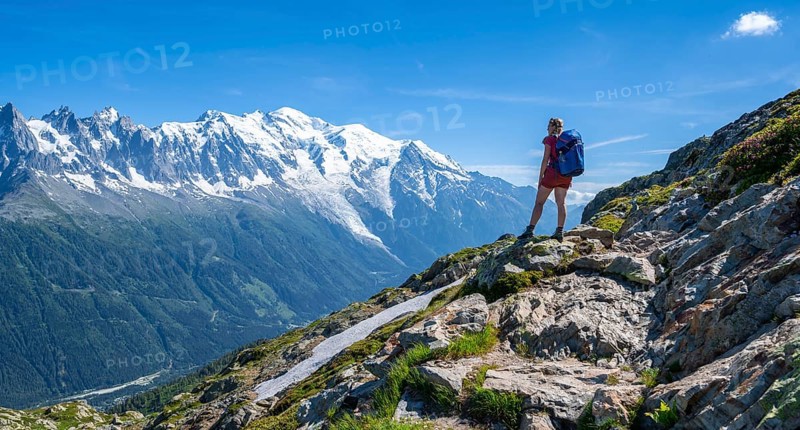Hiker on a hiking trail