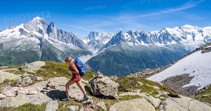Hiker on hiking trail
