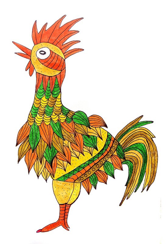 Colorful cock